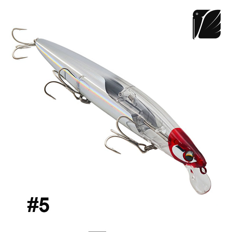 Lureel GlareX Series Flashing Floating Minnow #FM144 - Active Flashing