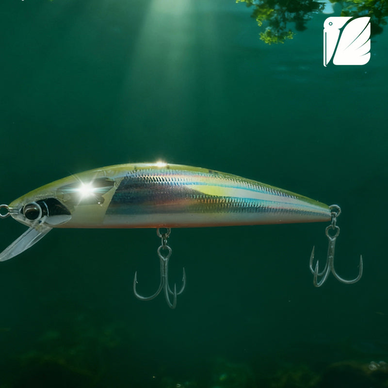 Lureel GlareX Series Ocean Light Sinking Minnow #OL125 - Active Flashing