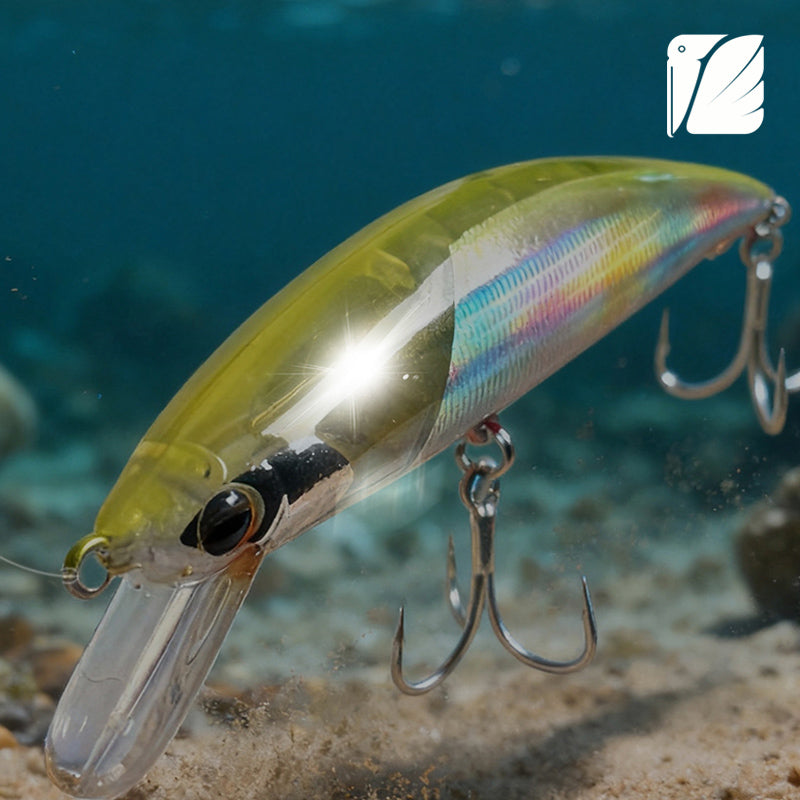 Lureel GlareX Series Ocean Light Sinking Minnow #OL125 - Active Flashing
