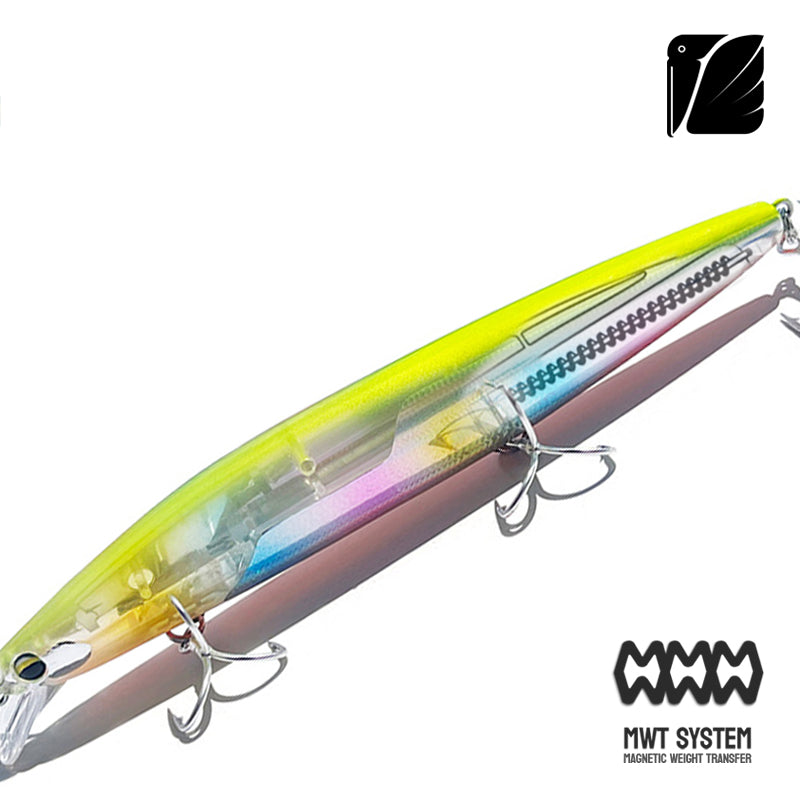Lureel GlareX Series Flashing Floating Minnow #FM144 - Active Flashing