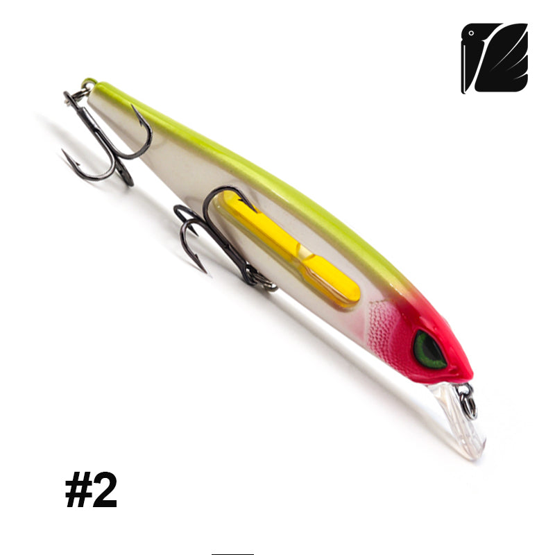 Lureel GlareX Series Magic Lamp Sinking Minnow #ML100 - Active Flashing