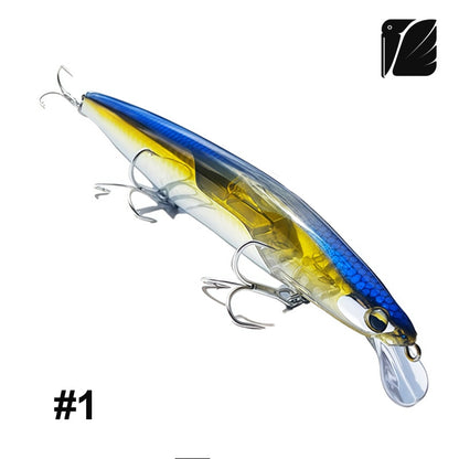Lureel GlareX Series Flashing Floating Minnow #FM144 - Active Flashing