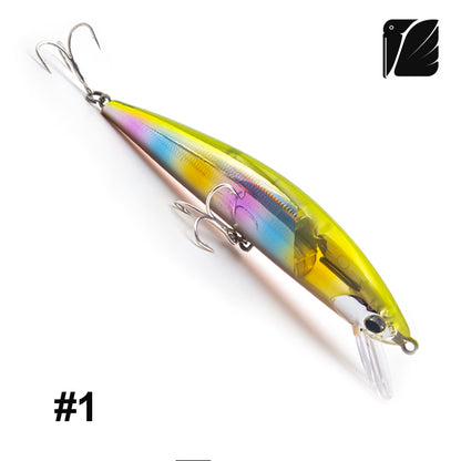 Lureel GlareX Series Ocean Light Sinking Minnow #OL125 - Active Flashing
