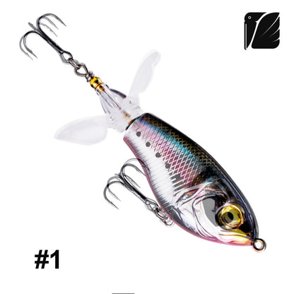 Lureel PropBait Topwater popper #WW80 with Tail propeller