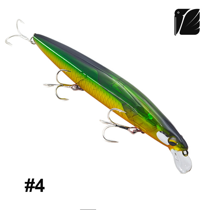 Lureel GlareX Series Flashing Floating Minnow #FM144 - Active Flashing