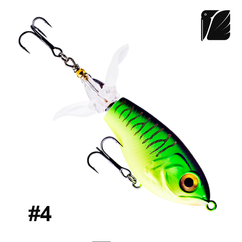 Lureel PropBait Topwater popper #WW80 with Tail propeller