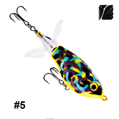 Lureel PropBait Topwater popper #WW80 with Tail propeller