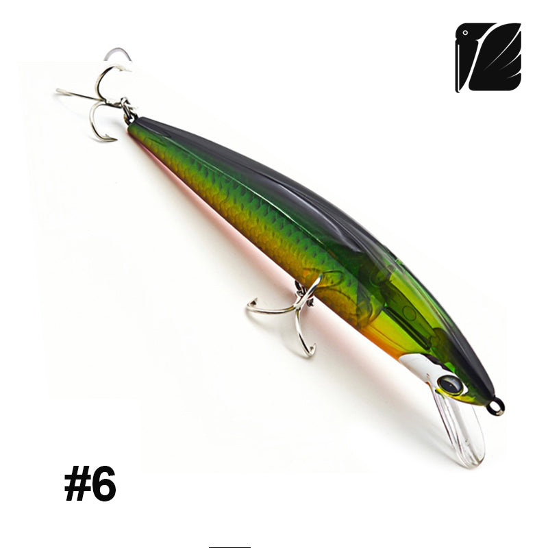 Lureel GlareX Series Ocean Light Sinking Minnow #OL125 - Active Flashing